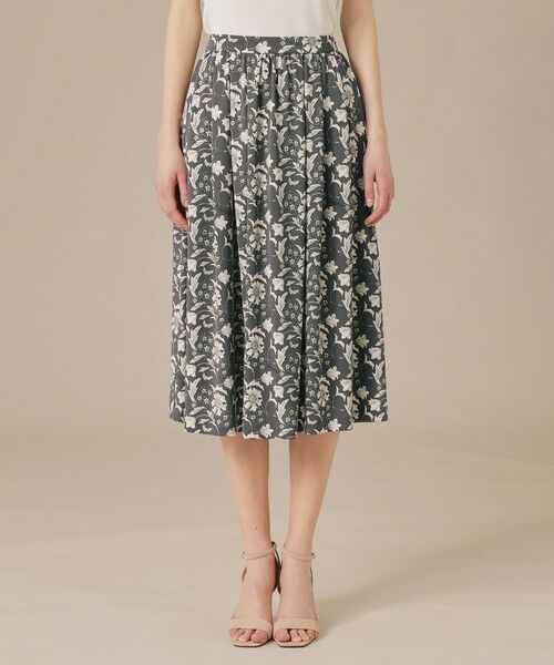 MACKINTOSH LONDON / マッキントッシュ ロンドン  ロング・マキシ丈スカート | 【BIBURY FLOWER】トーナルバイブリーフラワージャージスカート | 詳細3