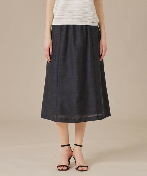 MACKINTOSH LONDON/マッキントッシュ ロンドン シャイニーシアースカート ネイビー 36 MACKINTOSH LONDON/マッキントッシュ ロンドン シャイニーシアースカート ネイビー 36