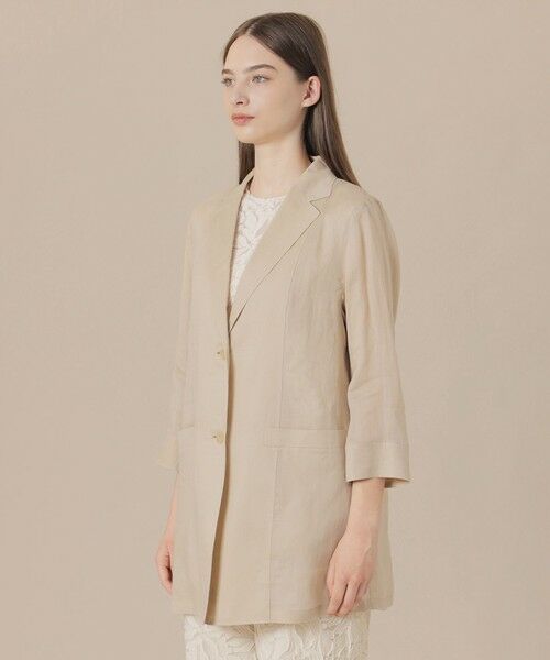 セール】 シアーラミージャケット （ノーカラージャケット