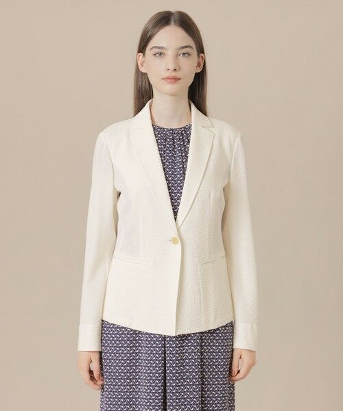 MACKINTOSH LONDON / マッキントッシュ ロンドン ノーカラージャケット | ストレッチサッカージャケット | 詳細4