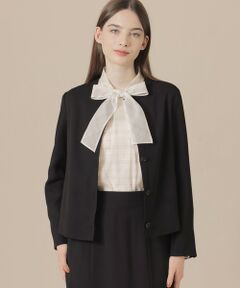 MACKINTOSH LONDON / マッキントッシュ ロンドン  ノーカラージャケット | 【WEB・一部店舗限定】ファインウールレーヨンノーカラージャケット