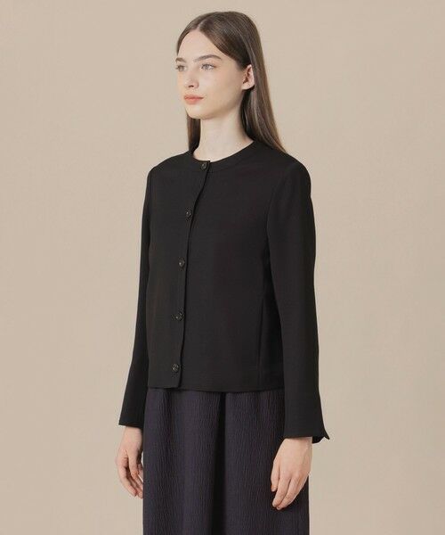 MACKINTOSH LONDON / マッキントッシュ ロンドン  ノーカラージャケット | 【WEB・一部店舗限定】ファインウールレーヨンノーカラージャケット | 詳細3