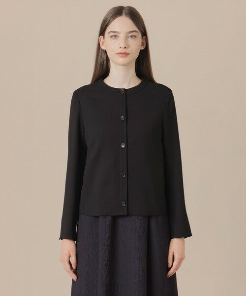 MACKINTOSH LONDON / マッキントッシュ ロンドン  ノーカラージャケット | 【WEB・一部店舗限定】ファインウールレーヨンノーカラージャケット | 詳細2