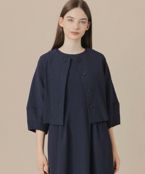 MACKINTOSH LONDON/マッキントッシュ ロンドン 【WEB・一部店舗限定】シアークレープジャケット ネイビー 38 MACKINTOSH LONDON/マッキントッシュ ロンドン 【WEB・一部店舗限定】シアークレープジャケット ネイビー 38