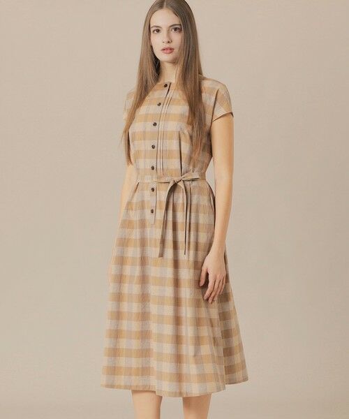 MACKINTOSH LONDON/マッキントッシュ ロンドン ハイカウントエンザイムワンピース ベージュ 38 MACKINTOSH LONDON/マッキントッシュ ロンドン ハイカウントエンザイムワンピース ベージュ 38