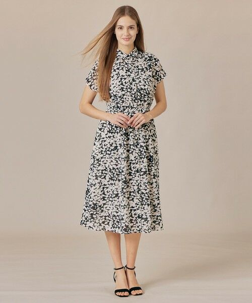 MACKINTOSH LONDON / マッキントッシュ ロンドン  ロング・マキシ丈ワンピース | 【WEB・一部店舗限定】シルエットフラワーワンピース | 詳細1