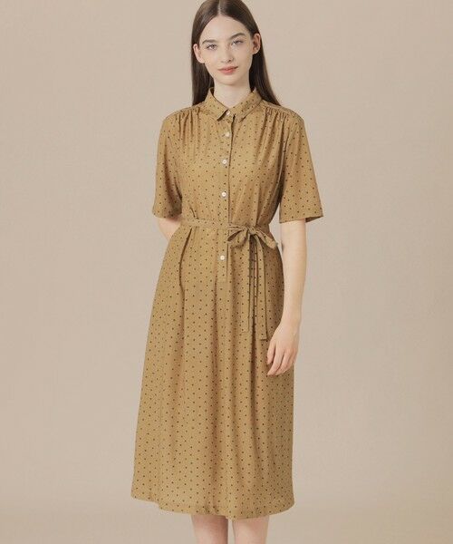 MACKINTOSH LONDON/マッキントッシュ ロンドン 【WEB・一部店舗限定】アスタープリントジャージワンピース ベージュ2 38 MACKINTOSH LONDON/マッキントッシュ ロンドン 【WEB・一部店舗限定】アスタープリントジャージワンピース ベージュ2 38