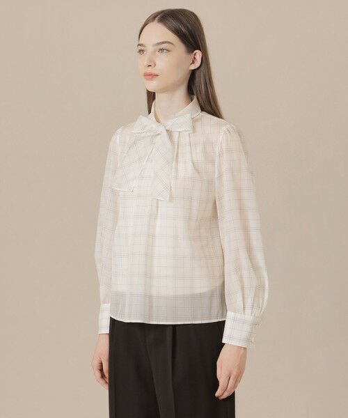 MACKINTOSH LONDON / マッキントッシュ ロンドン  シャツ・ブラウス | 【WEB・一部店舗限定】シアーチェックブラウス | 詳細3