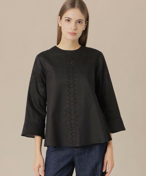 セール】 コットンラミーエンブロイダリーブラウス （シャツ
