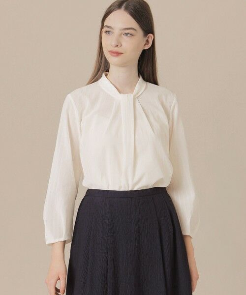 MACKINTOSH LONDON/マッキントッシュ ロンドン 【WEB・一部店舗限定】シアーストライプブラウス ホワイト系その他 38 MACKINTOSH LONDON/マッキントッシュ ロンドン 【WEB・一部店舗限定】シアーストライプブラウス ホワイト系その他 38