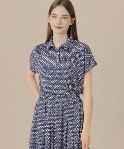 MACKINTOSH LONDON/マッキントッシュ ロンドン 【WEB・一部店舗限定】レードルプリントブラウス ブルー5 38 MACKINTOSH LONDON/マッキントッシュ ロンドン 【WEB・一部店舗限定】レードルプリントブラウス ブルー5 38