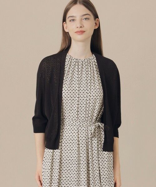 MACKINTOSH LONDON/マッキントッシュ ロンドン エアリーホールガーメントニットボレロ ブラック 38 MACKINTOSH LONDON/マッキントッシュ ロンドン エアリーホールガーメントニットボレロ ブラック 38