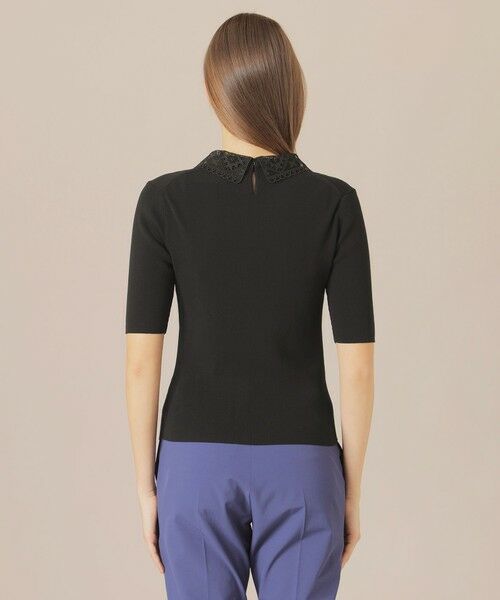 MACKINTOSH LONDON / マッキントッシュ ロンドン  ニット・セーター | レースカラーコンビニットプルオーバー | 詳細5