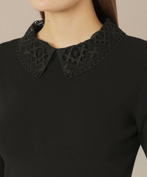 MACKINTOSH LONDON / マッキントッシュ ロンドン  ニット・セーター | レースカラーコンビニットプルオーバー | 詳細6