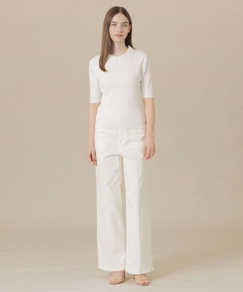 MACKINTOSH LONDON / マッキントッシュ ロンドン  ニット・セーター | レースカラーコンビニットプルオーバー | 詳細1