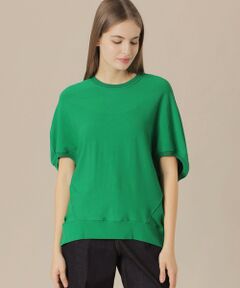【カシミアブレンド】Macintosh LONDON ボリューム袖 ニット ボリューム袖ニットドッキングシャツ(ブラック） | COPINE