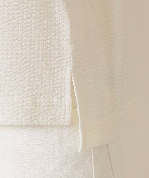 MACKINTOSH LONDON / マッキントッシュ ロンドン  カットソー | 【WEB・一部店舗限定】ストレッチサッカーストライプ半袖ブラウス | 詳細7