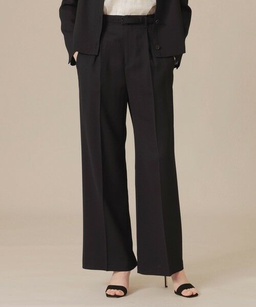 MACKINTOSH LONDON/マッキントッシュ ロンドン 【WEB・一部店舗限定】ファインウールレーヨンハイウエストパンツ ブラック 38 MACKINTOSH LONDON/マッキントッシュ ロンドン 【WEB・一部店舗限定】ファインウールレーヨンハイウエストパンツ ブラック 38