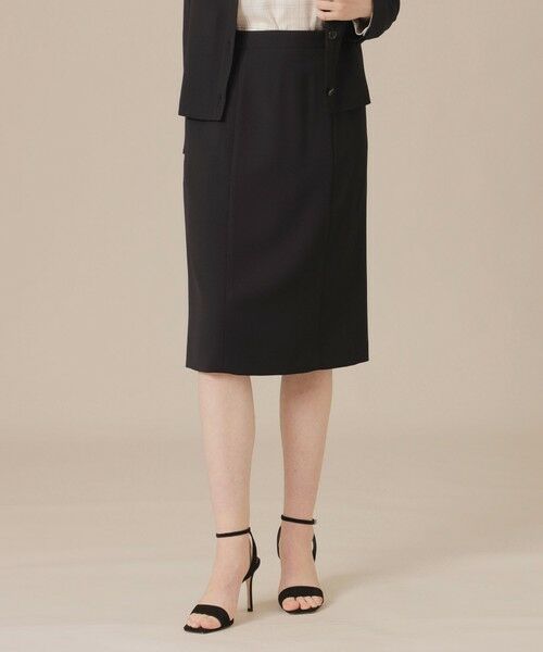 MACKINTOSH LONDON/マッキントッシュ ロンドン 【WEB・一部店舗限定】ファインウールレーヨンスカート ブラック 38 MACKINTOSH LONDON/マッキントッシュ ロンドン 【WEB・一部店舗限定】ファインウールレーヨンスカート ブラック 38