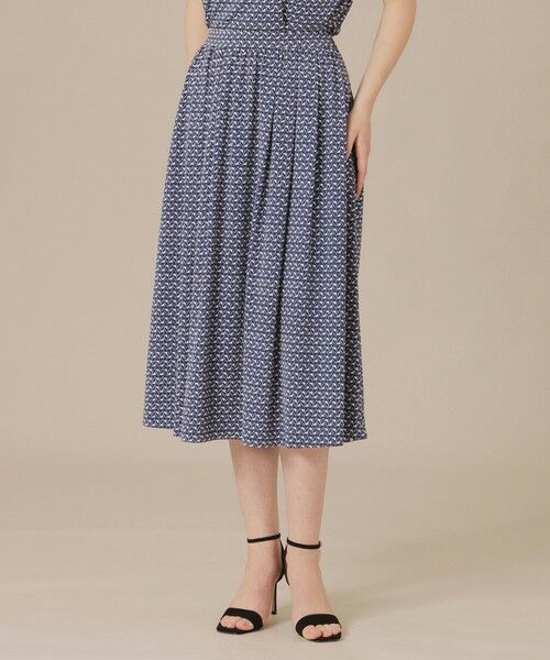 MACKINTOSH LONDON/マッキントッシュ ロンドン 【WEB・一部店舗限定】レードルプリントスカート ブルー5 38 MACKINTOSH LONDON/マッキントッシュ ロンドン 【WEB・一部店舗限定】レードルプリントスカート ブルー5 38