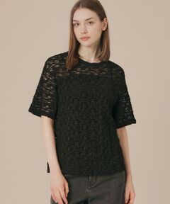 MACKINTOSH LONDON / マッキントッシュ ロンドン  カットソー | フラワーレースジャージープルオーバー