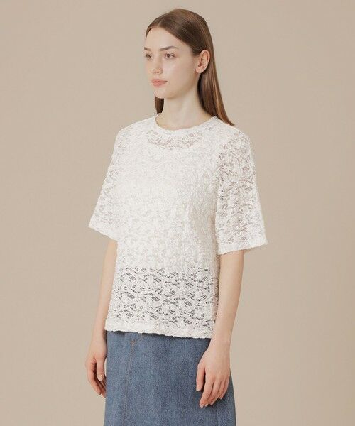 MACKINTOSH LONDON / マッキントッシュ ロンドン  カットソー | フラワーレースジャージープルオーバー | 詳細8