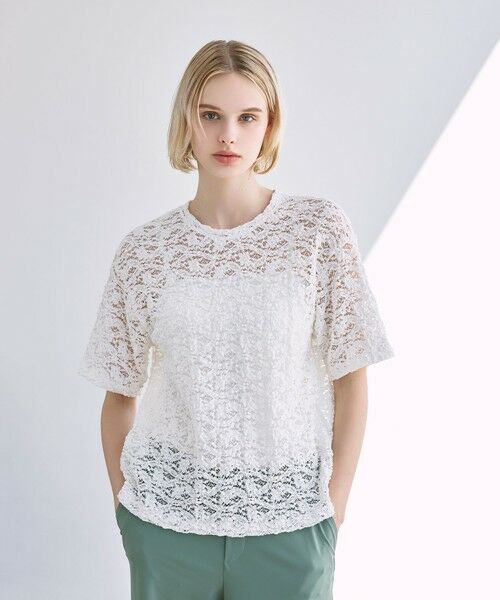 MACKINTOSH LONDON / マッキントッシュ ロンドン  カットソー | フラワーレースジャージープルオーバー | 詳細1
