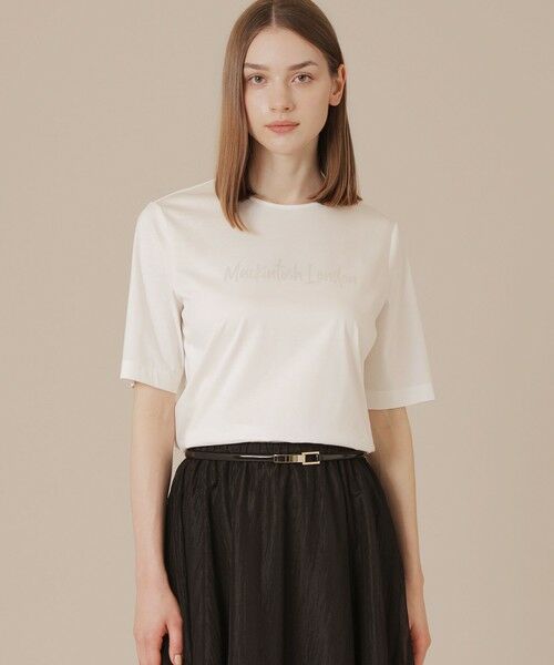 MACKINTOSH LONDON/マッキントッシュ ロンドン シグネチャープリントTシャツ オフホワイト 40 MACKINTOSH LONDON/マッキントッシュ ロンドン シグネチャープリントTシャツ オフホワイト 40