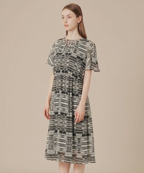 MACKINTOSH LONDON / マッキントッシュ ロンドン ロング・マキシ丈ワンピース | ダイヤボーダープリントワンピース | 詳細3