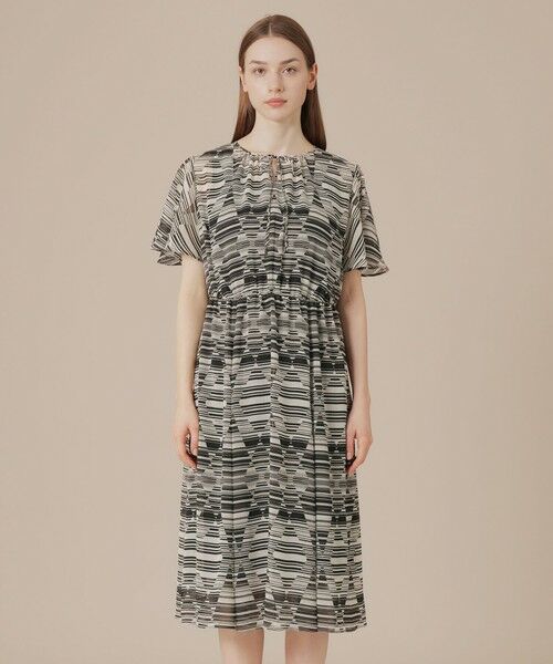 MACKINTOSH LONDON / マッキントッシュ ロンドン ロング・マキシ丈ワンピース | ダイヤボーダープリントワンピース | 詳細2