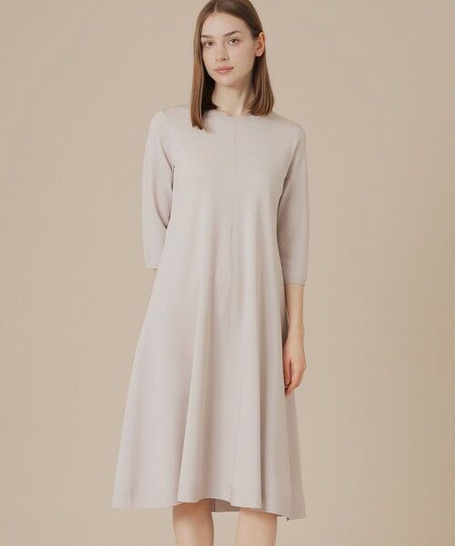 MACKINTOSH LONDON/マッキントッシュ ロンドン スライトラスターストレッチワンピース ベージュ 38