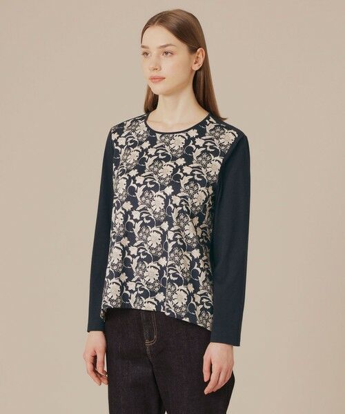 MACKINTOSH LONDON / マッキントッシュ ロンドン  カットソー | 【BIBURY FLOWER】オータムバイブリーコンビプルオーバー | 詳細4