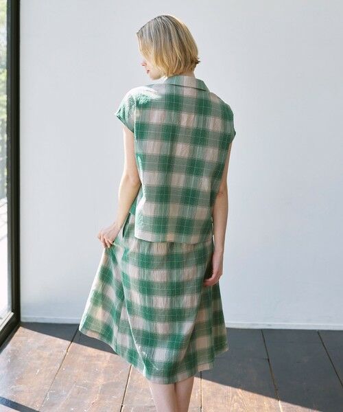 MACKINTOSH LONDON / マッキントッシュ ロンドン ロング・マキシ丈スカート | ブライトチェックスカート(グリーン2)