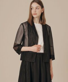 unaca美品❣️ 黒ジャケットノーカラー YOBAKAKE ノーカラージャケット（ノーカラージャケット） | OFF