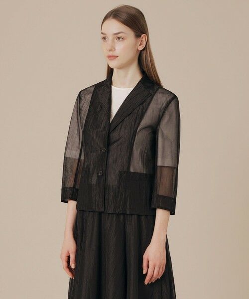 MACKINTOSH LONDON / マッキントッシュ ロンドン ノーカラージャケット | エアリーリンクルジャケット | 詳細4