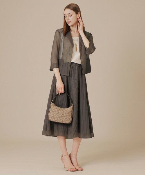 MACKINTOSH LONDON / マッキントッシュ ロンドン ノーカラージャケット | エアリーリンクルジャケット | 詳細2