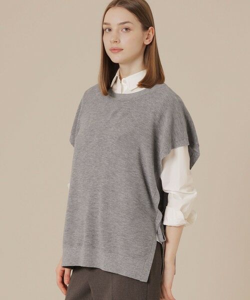 MACKINTOSH LONDON / マッキントッシュ ロンドン  マフラー・ショール・スヌード・ストール | 2WAYストリングウールニットジレ | 詳細1