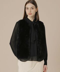 MACKINTOSH LONDON / マッキントッシュ ロンドン  ノーカラージャケット | ファージレニットコンビ