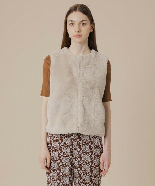 MACKINTOSH LONDON / マッキントッシュ ロンドン  ノーカラージャケット | ファージレニットコンビ | 詳細3