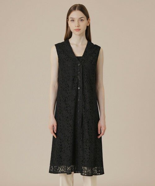 MACKINTOSH LONDON / マッキントッシュ ロンドン  ロング・マキシ丈ワンピース | ボタニカルレースジャンパースカート | 詳細3