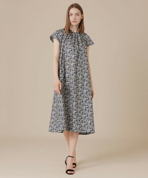 MACKINTOSH LONDON / マッキントッシュ ロンドン ロング・マキシ丈ワンピース | ウェーブプリントワンピース | 詳細4