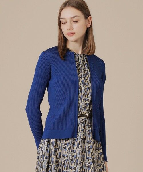 MACKINTOSH LONDON/マッキントッシュ ロンドン ブライトレーヨンニットカーディガン ブルー5 38 MACKINTOSH LONDON/マッキントッシュ ロンドン ブライトレーヨンニットカーディガン ブルー5 38