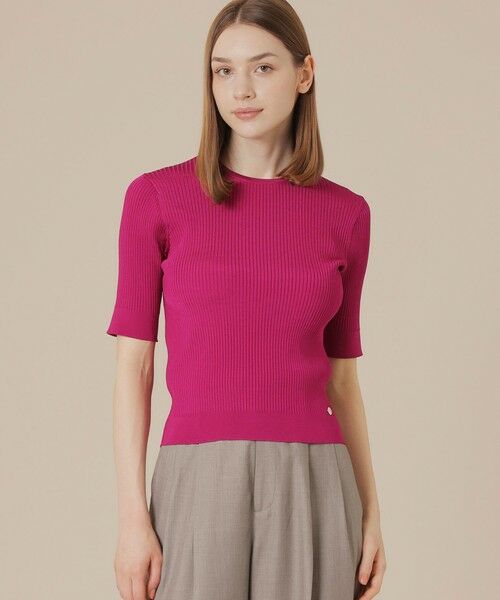 MACKINTOSH LONDON/マッキントッシュ ロンドン ブライトレーヨンニットプルオーバー ピンク系2 38 MACKINTOSH LONDON/マッキントッシュ ロンドン ブライトレーヨンニットプルオーバー ピンク系2 38