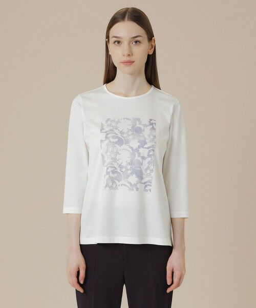 MACKINTOSH LONDON / マッキントッシュ ロンドン  カットソー | 【BIBURY FLOWER】シルエットバイブリープリントＴシャツ | 詳細3