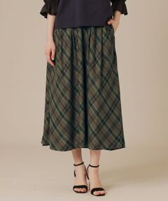 マッキントッシュロンドン ロングプリーツスカート ダークグリーン ウール Precious掲載】ハイブリッドギャバジンスカート(スカート