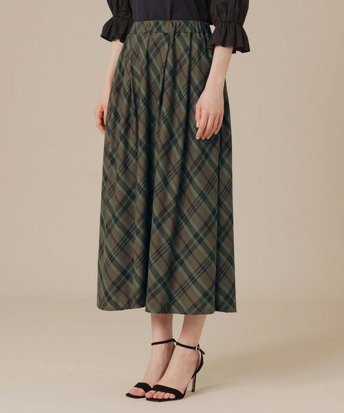 MACKINTOSH LONDON / マッキントッシュ ロンドン  ロング・マキシ丈スカート | ファインキュプラポリエステルチェックスカート | 詳細4