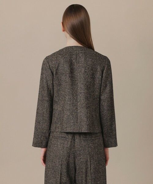 MACKINTOSH LONDON / マッキントッシュ ロンドン  ノーカラージャケット | 【WEB・一部店舗限定】カラーネップヘリンボンジャケット | 詳細5