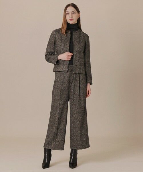 MACKINTOSH LONDON / マッキントッシュ ロンドン  ノーカラージャケット | 【WEB・一部店舗限定】カラーネップヘリンボンジャケット | 詳細1