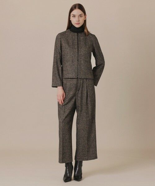 MACKINTOSH LONDON / マッキントッシュ ロンドン  ノーカラージャケット | 【WEB・一部店舗限定】カラーネップヘリンボンジャケット | 詳細2