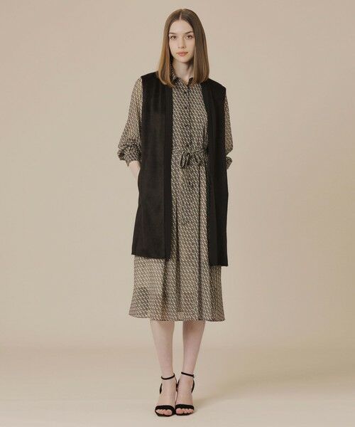 MACKINTOSH LONDON / マッキントッシュ ロンドン  ノーカラージャケット | スライトラスターストレッチシャギーコンビジレ | 詳細1